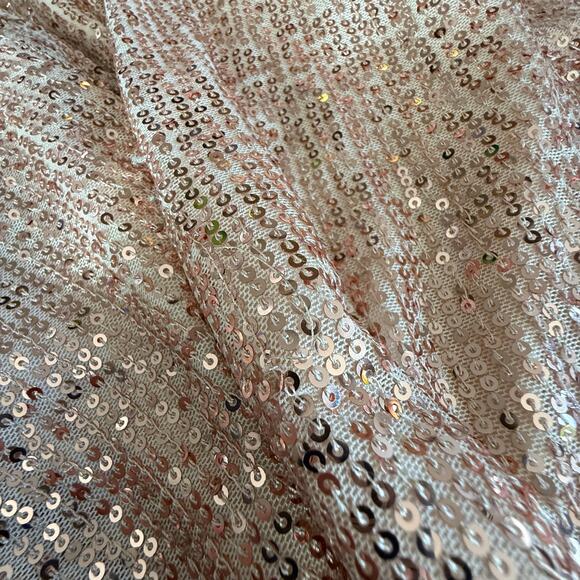 Mare Mare Anthropologie NWT Sequin Longline Duster Cardigan Sequin Rose Gold XS - Picture 15 of 15